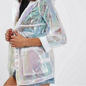TOPSHOP Iridescent Raincoat